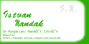 istvan mandak business card